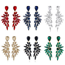 6 Pairs Fashionable Dangle Earrings with Crystals Drop Earrings