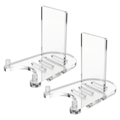 2Pcs Clear Acrylic Stand Adjustable Desktop Book Display-big