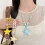 Modern Coastal Inspired Starfish Necklace Adjustable-Blue 3
