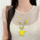 Trendy Starfish Necklace With Braided Chain Adjustable-Blue 5