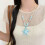 Modern Coastal Inspired Starfish Necklace Adjustable-Blue 7