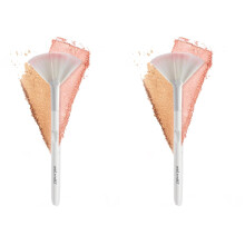 wet n wild Fan Brush, Blending Brush for Highlighter, Blush, & Peel Masks, Ergonomic Handle (Pack of 2)