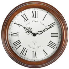 Acctim Lacock Wall Clock Westminster Chime Radio Controlled Crafted Walnut 39cm