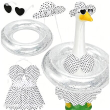 Angenehmes Outfit-Set für die heiße-Schwarz-weißes Polka