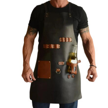Elegante Lederschürze mit wasserdichter Funktion,-Schwarz
