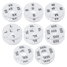 Plastic Hanging Size Labels 16Pcs For Organized Garment Storage