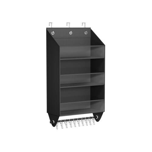 Practical Hanging Storage entities Featuring Clear Panels-Black