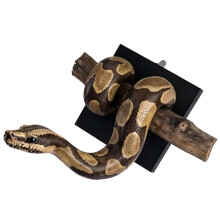 Handgeschilderde hars slang beeldje ornament voor-Bruin