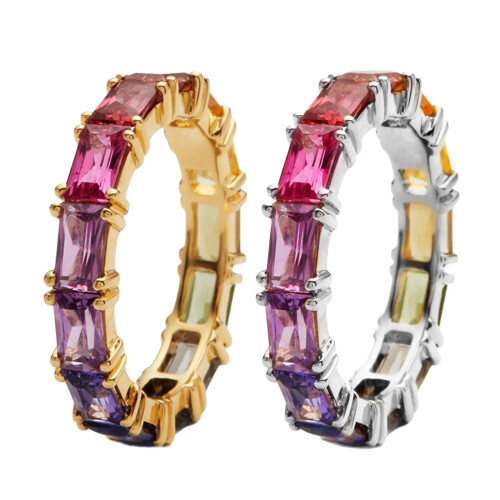 Chic Handmade Copper Ring Accessory with Sparkling-8 Gold 1