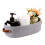 Oval Cotton Rope Storage Basket With Leather Handle For Home-1 1