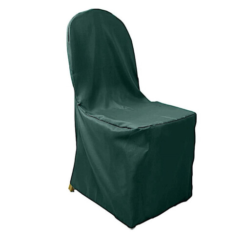 Housses de chaises de banquet en polyester vert chasseur 2