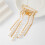Elegante Perlen-Blumen-Fransen-Brosche, Legierung,-Gold 6