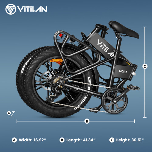 VITILAN V3 2.0 1000WFolding EBike 48V13AH Fat tyre 1
