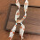 Collier écharpe en perles artisanal unique avec des fleurs-B 7