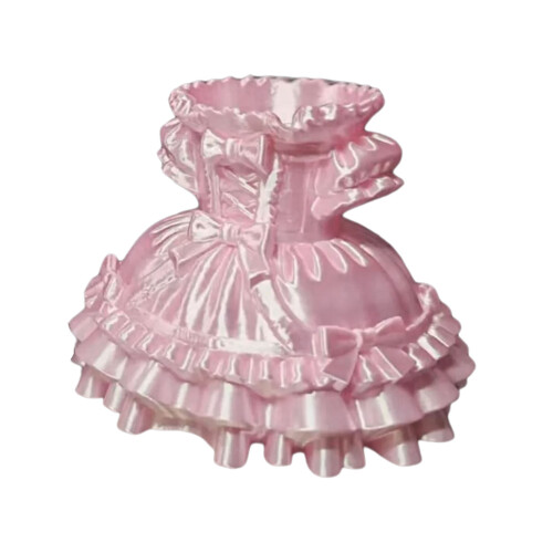 3D-gedruckte Kleiderform Stiftebecher Desktop-Organizer-Box-Rosa