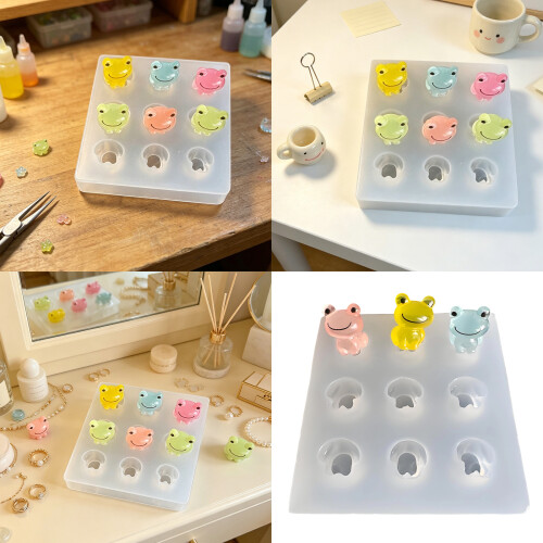 Little Frogs Figurine Shaped Silicone Mold For Creating 2