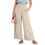 Pantalones de mujer de pierna ancha de algodón y lino. 1