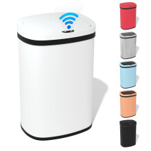 Poubelle sans contact en acier inoxydable de 13 gallons