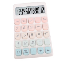 12-stelliger Taschenrechner, weißes ABS, 10,3  16,5 cm