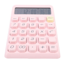 Tischrechner 12-stelliges LCD-Display mit rosafarbenem Display
