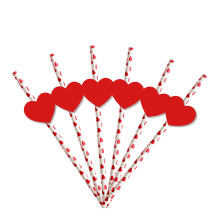 Valentine's Day Red Heart Paper Decorations 24pcs