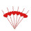 Valentine's Day Red Heart Paper Decorations 24pcs 1