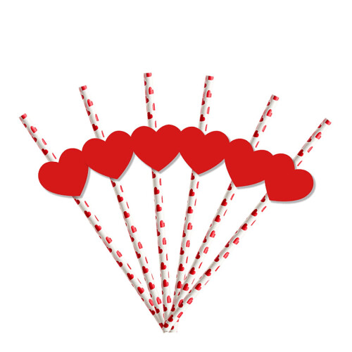 Valentine's Day Red Heart Paper Decorations 24pcs