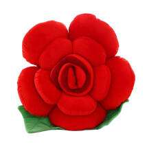 Rose Pillow Cushion – Red Floral Sofa Decor – 30x30cm