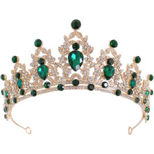 Green Crystal Bridal Tiara Headband – Zinc Alloy &