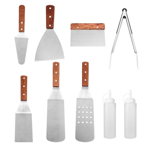 Stainless Steel BBQ Tool Set 9-Piece