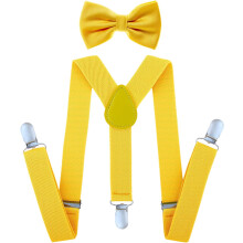 Kids Adjustable Suspenders and Bow Tie Set