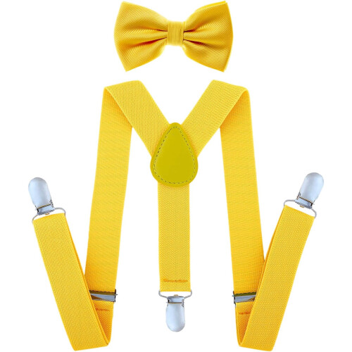Kids Adjustable Suspenders and Bow Tie Set
