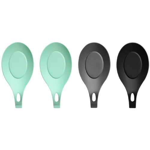 4-Pack Silicone Spoon Rests – Heat-Resistant, Flexible &