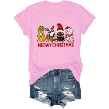 Meowy Christmas Cotton T-Shirt
