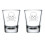 2-pak Skull & Crossbones shotglas 1,75 oz 1