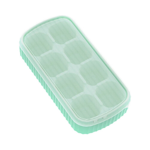 Silikon-Eiswürfelform mit Deckel, 8 Fächer, lebensmittelecht