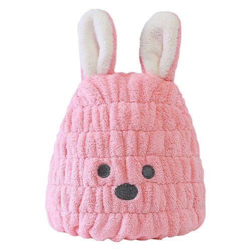 Microfiber Hair Drying Cap for Kids – Pink