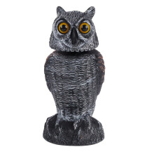 Plastic Owl Decoy 16.5 in Outdoor Bird Repellent