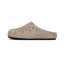 (Apricot, 38) New genuine leather Boho-style women’s slippers: comfortable and versatile flat shoes