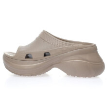 (white, 43) Men's thick-soled rubber-soled slip-on sandals; Women's trendy perforated sandals and beach shoes