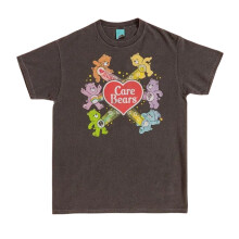 (XL, Charcoal) Care Bears Unisex Adult Stare Gang Vintage Wash T-Shirt