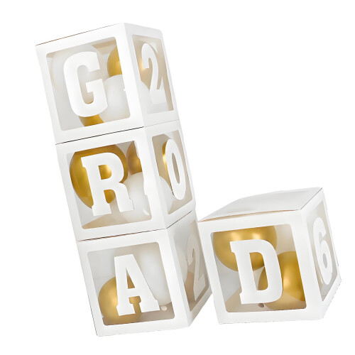 Durable Paper Graduation Balloons Decorative Set For-White