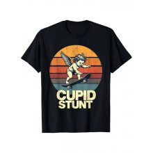 (white, S) New Men's Cotton T-Shirt Comfortable High Quality Beach Travel Cupid
