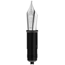 Artistic Metal Fountain Pen Tip Soft Flexible ABS-Silver M tip