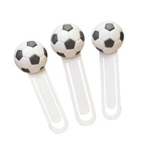 3Pcs 3D Printed Soccer Plastic Bookmarks Textbook Novel Page