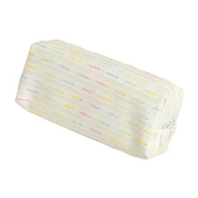 Large Capacity Fabric Pencil Bag Multipurpose Makeup-White