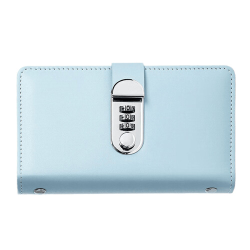 Money Organiser Notebook with Password Lock 100 Clear-blue