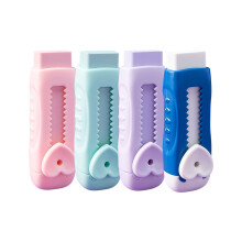 4Pcs Colorful Sliding Action Eraser Retractable Pencil Eraser