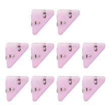10Pcs 2x1.54Inch Plastic Triangle Clips For Holding-Purple