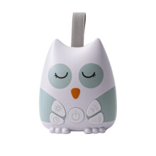 (white) Voice Activated Smart White Noise Sleep Machine Warm Light Night Light Nature Sounds Soother for Adults Kids